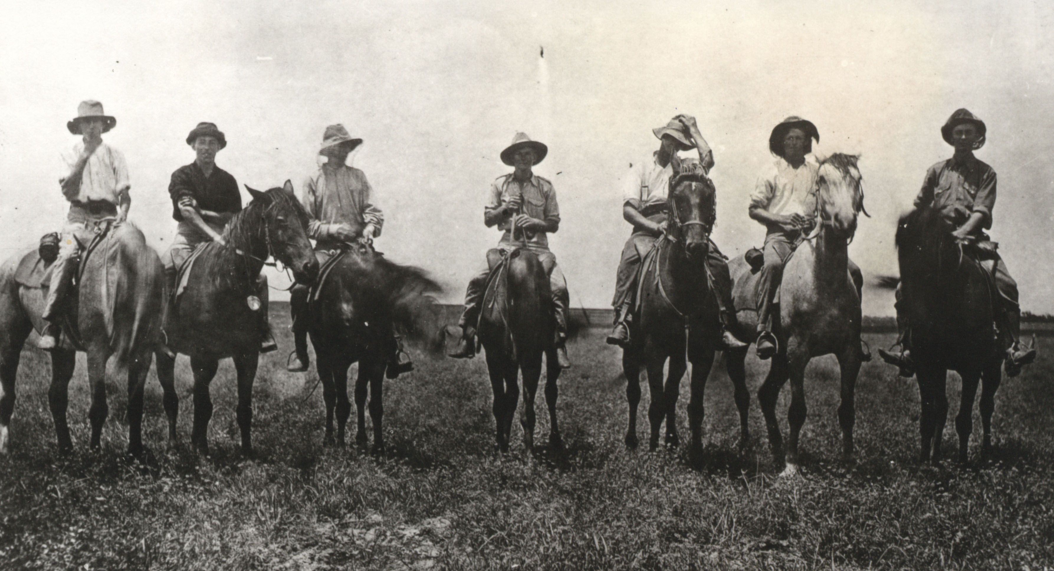 Jackeroos at Corona Station, Queensland, 1920s (68-97). 