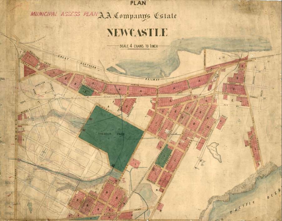 Plan of the Australian Agricultural Company's Newcastle Estate, New South Wales, 1895 (A965A).