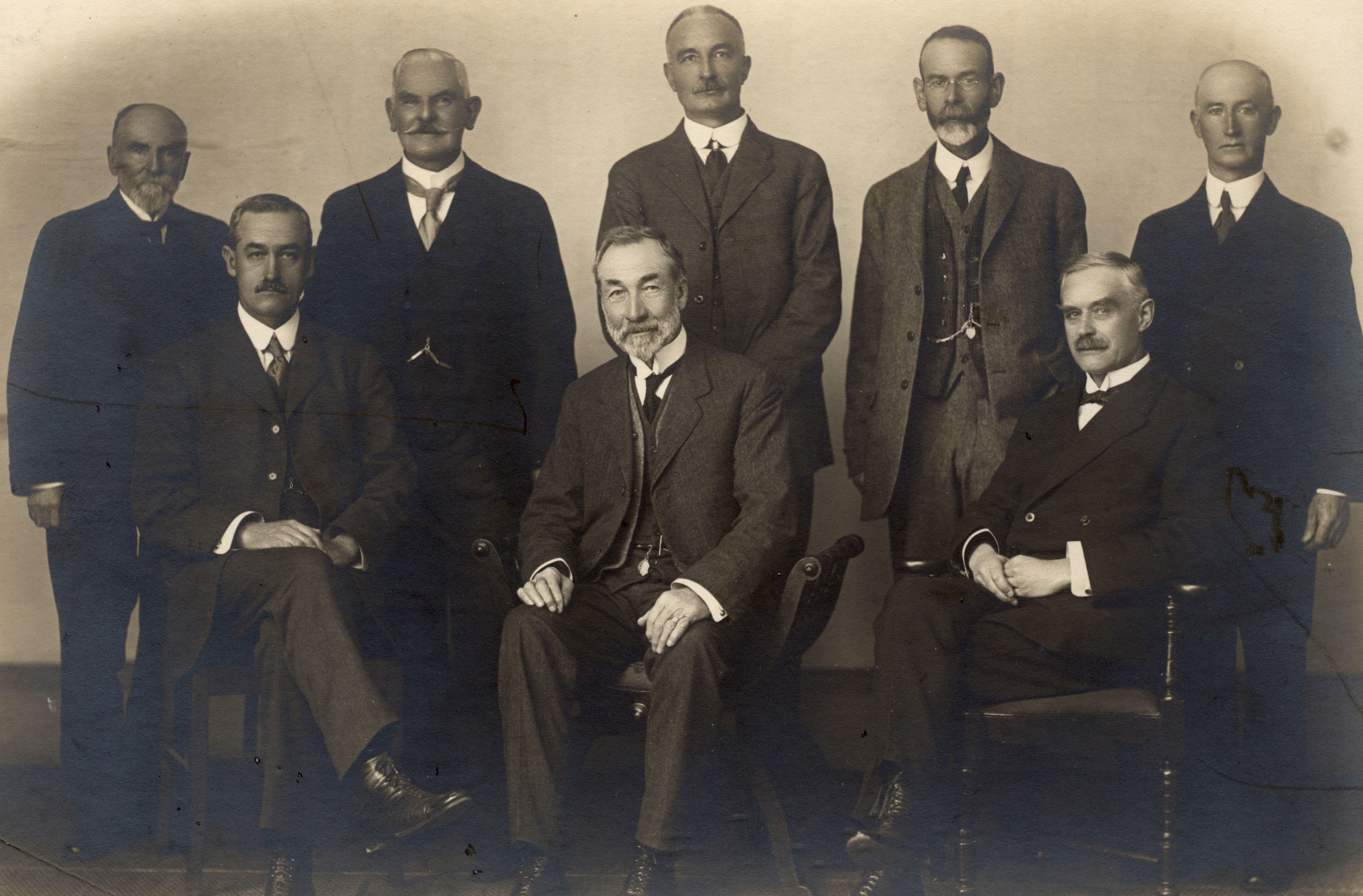 AMP Board of Directors led by Actuary and General Manager Richard Teece (pictured seated in centre), c. early 1900s (N434-1376).