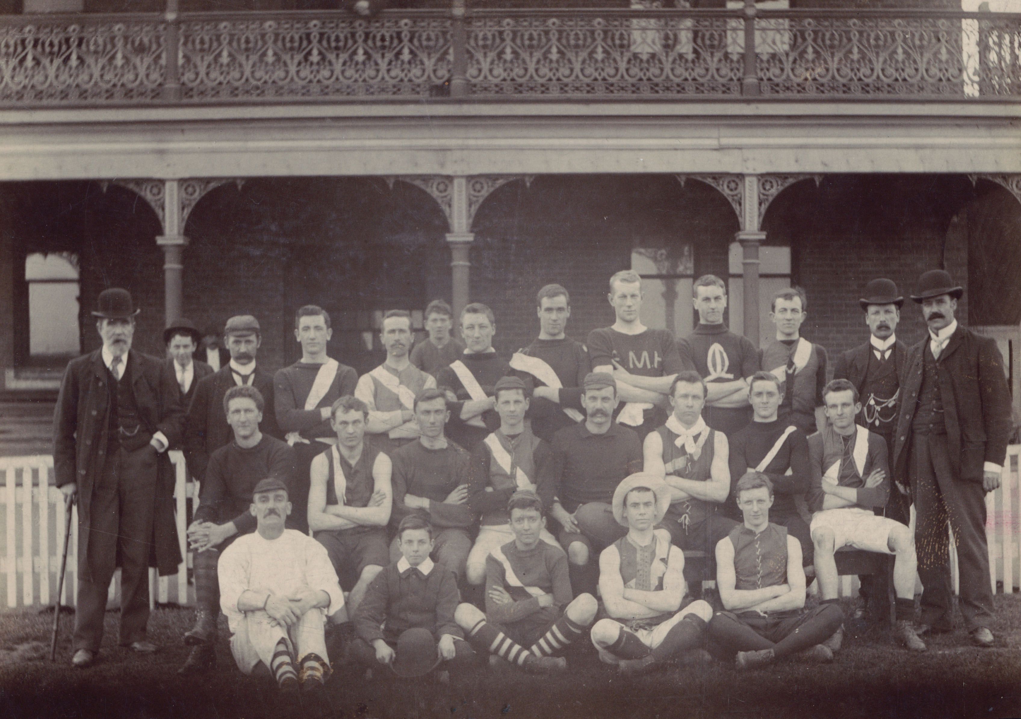 AMP Football Team, East Melbourne Ground, Victoria, 1902 (N434).