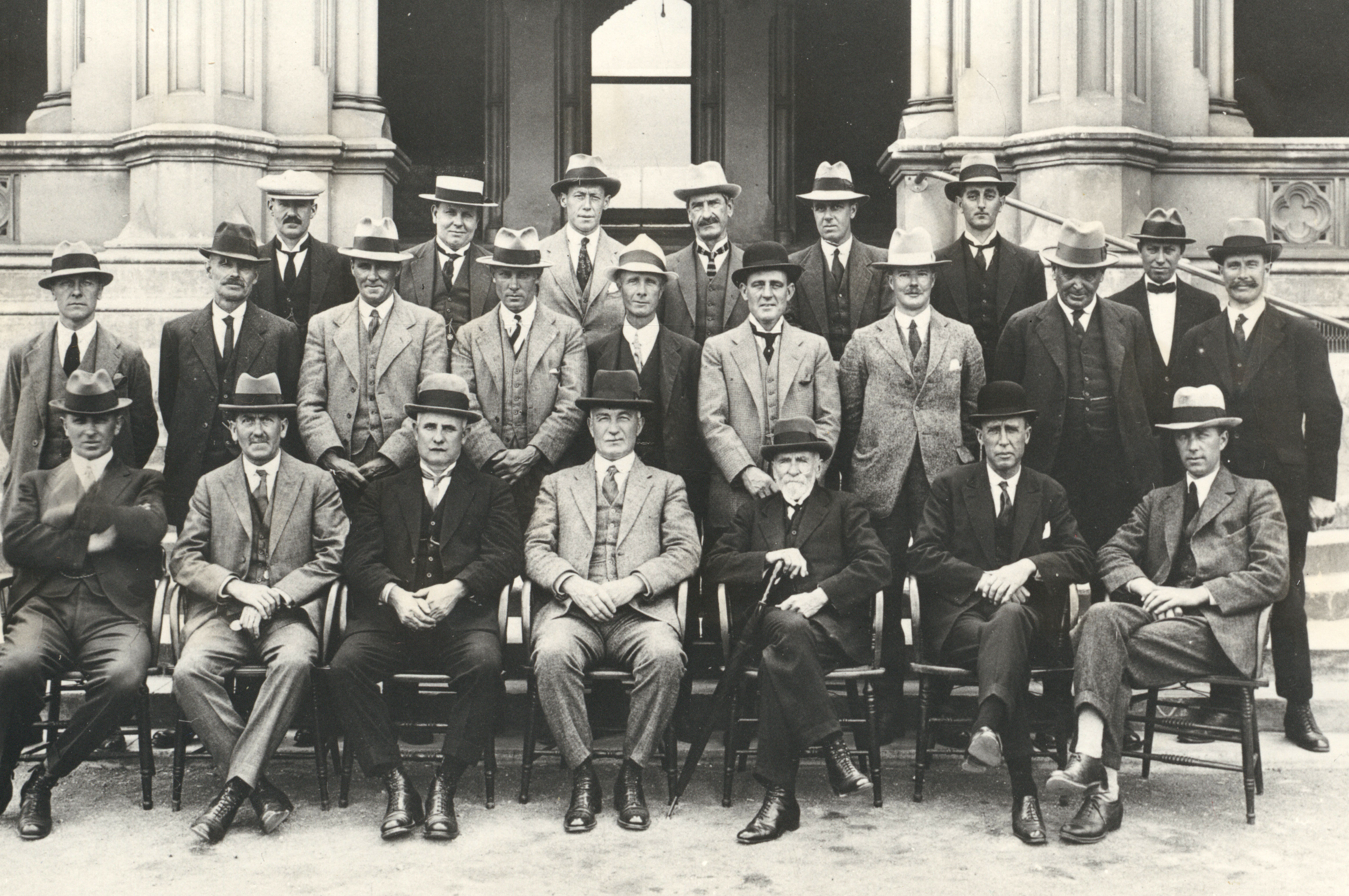 Attendees of the first annual conference of AMP agents from the New Zealand Ordinary Department, Wellington, New Zealand, 1922 (N434).