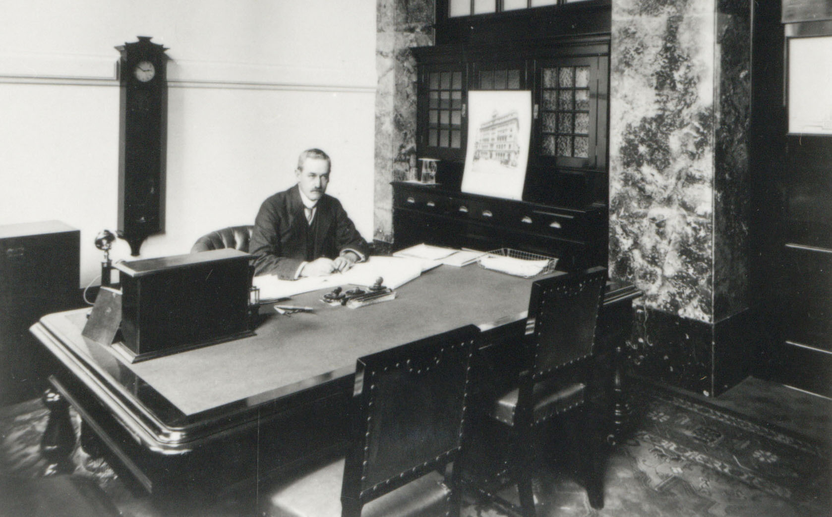 General Manager Henry Apperly at his desk, Sydney, New South Wales, undated (N434-1411). 