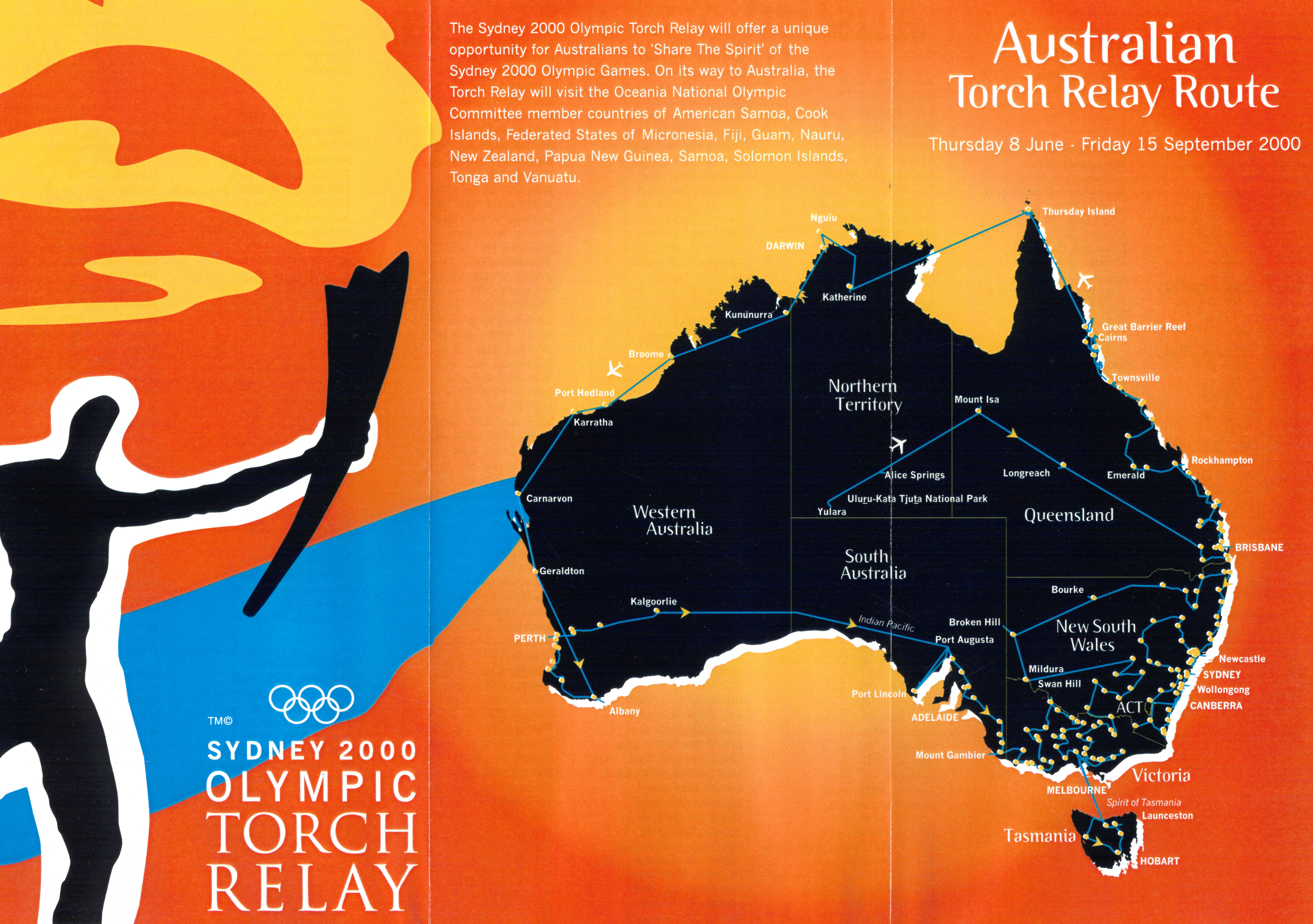 Sydney 2000 Olympic Torch Relay brochure, 2000 (N434-933).