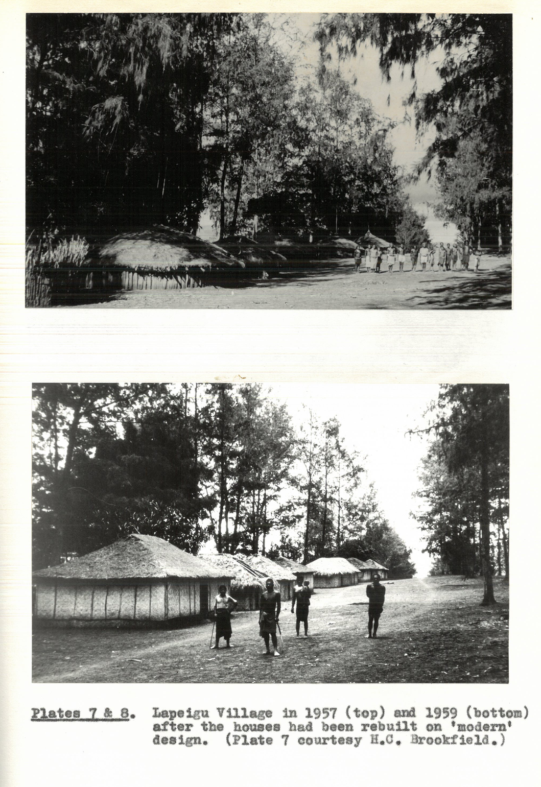 Two black and white photographs