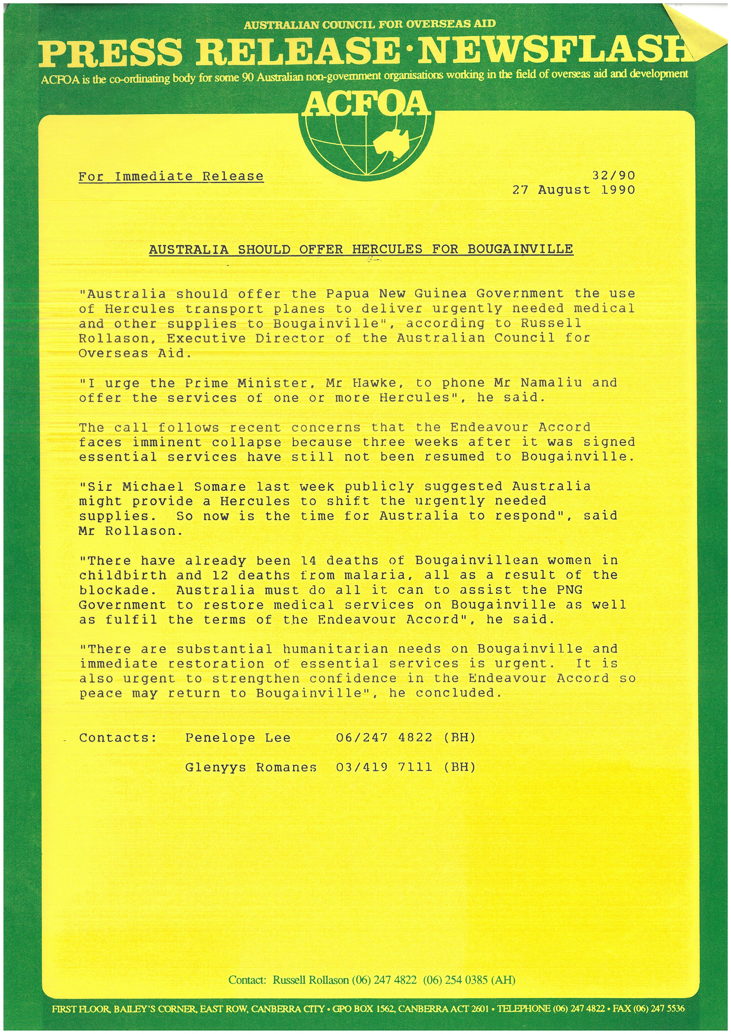 Document, press release
