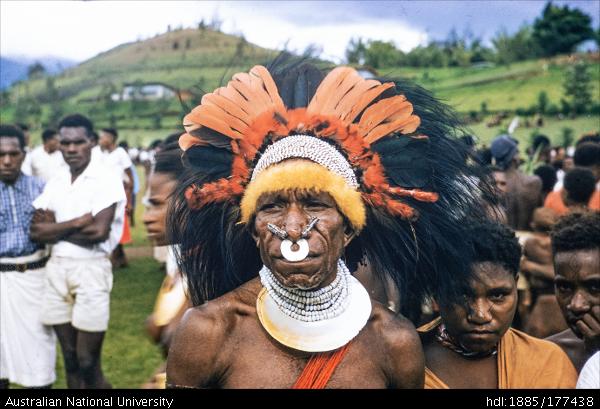 Man in ceremonial headdress