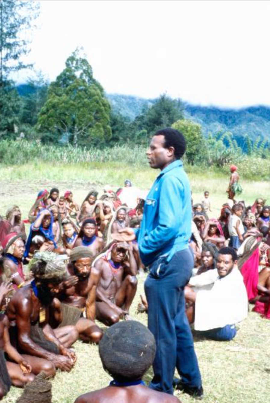 Man addressing election attendees