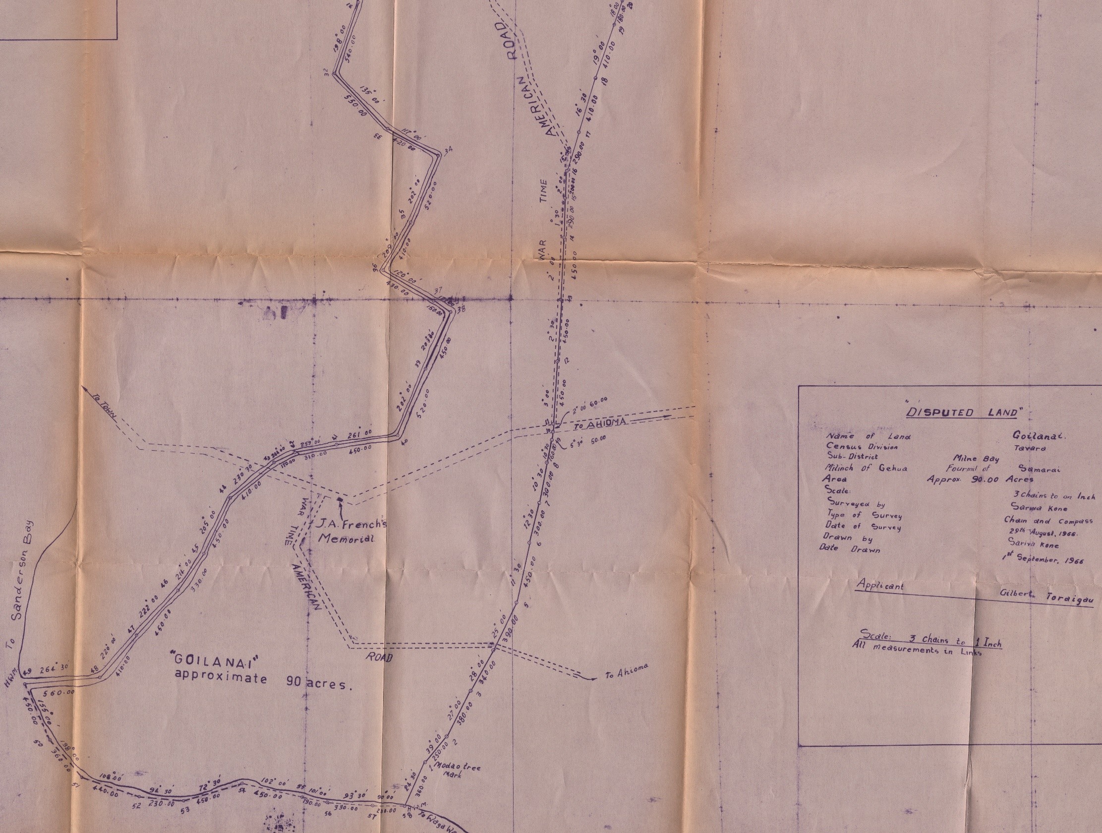 Map of disputed land