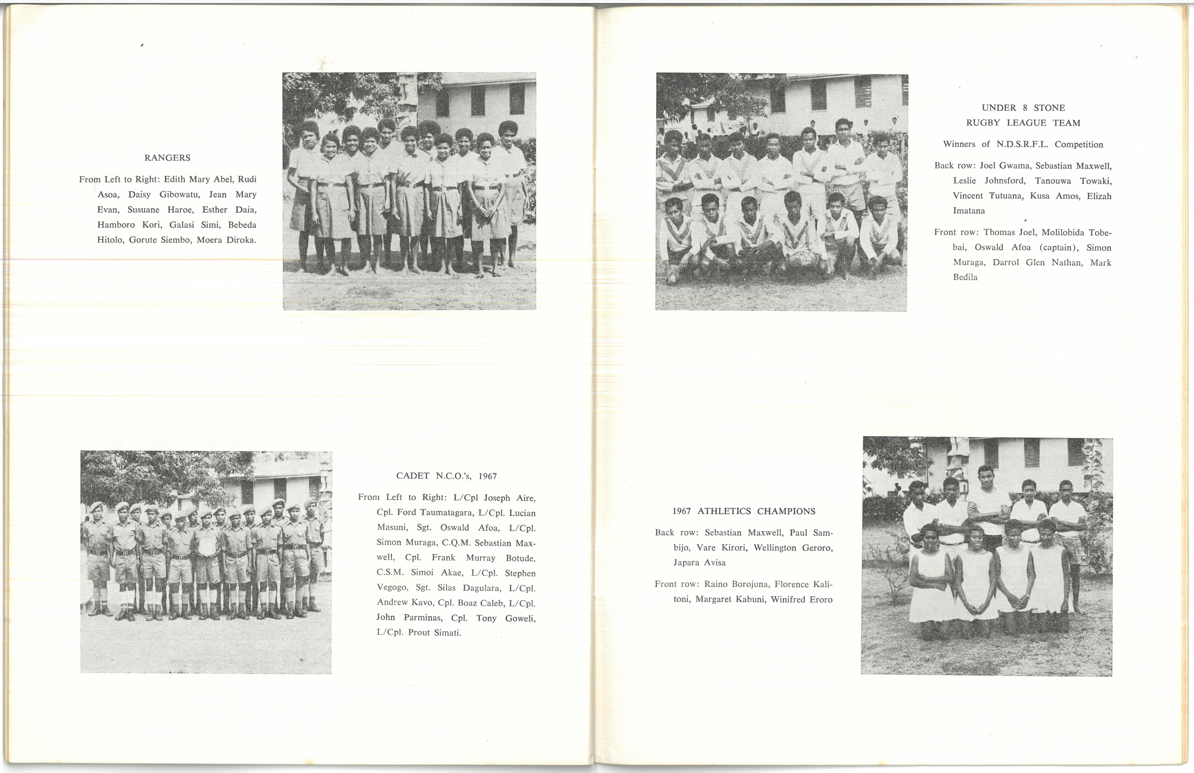 Document with black and white photographs