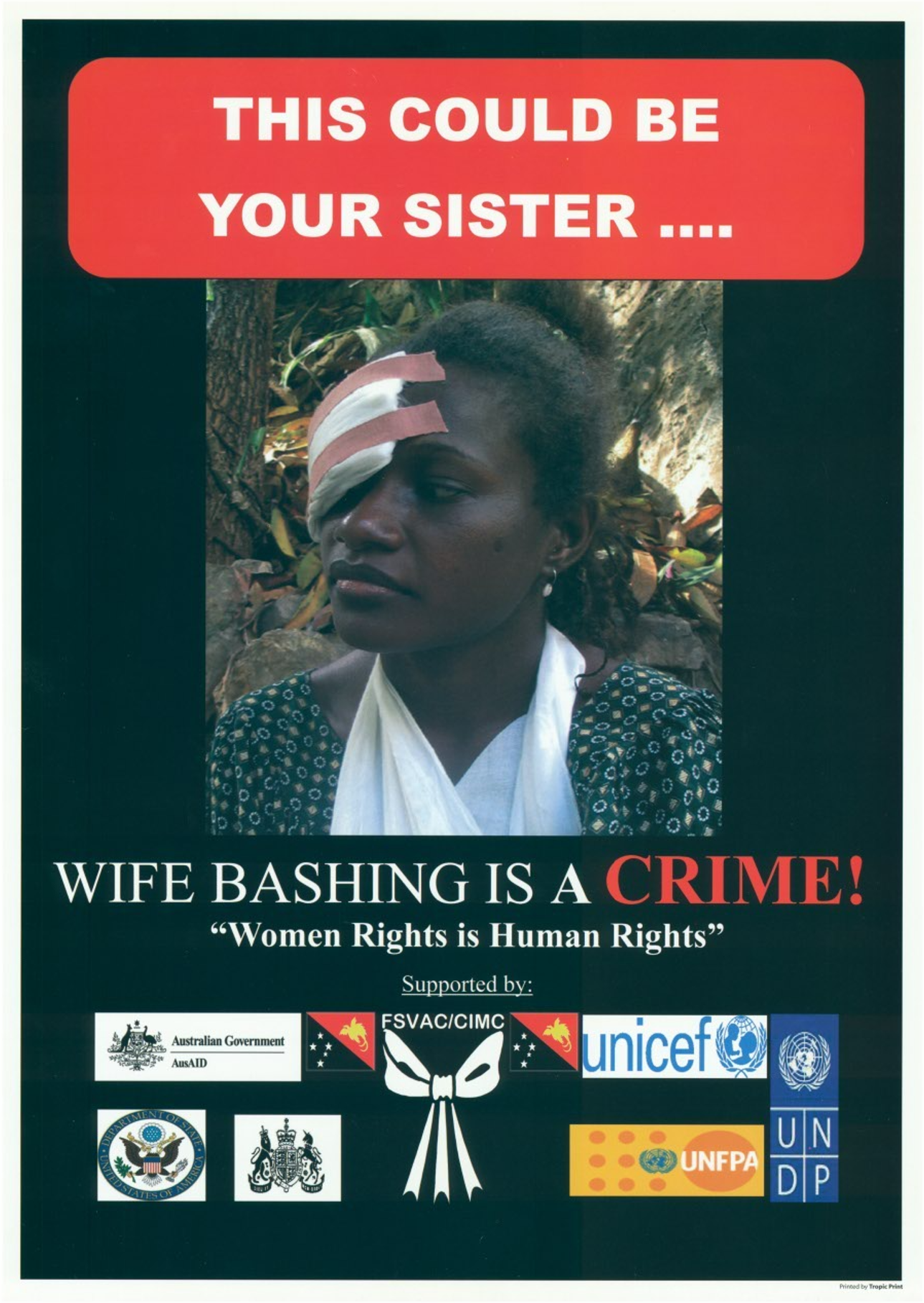 Poster, Wife bashing is a crime