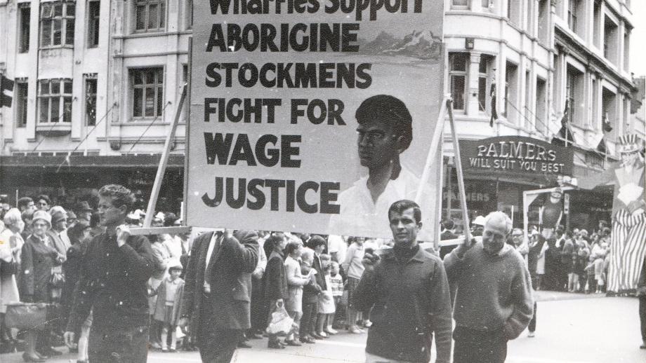 Waterside Workers' federation members march in support of Aboriginal rights, Sydney, NSW, 1960s