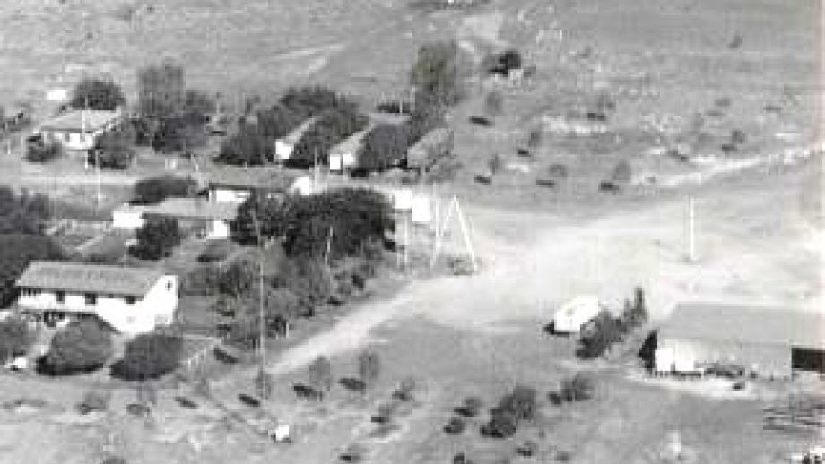 Aerial view of the homestead complex, Austral Downs Station, Northern Territory, September 1994 (from AACo Staff News).