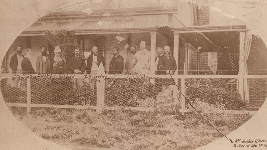 'Calala', the home of Philip Gidley King, Tamworth, New South Wales, undated (Courtesy of Tamworth Historical Society). King is pictured second from left. 