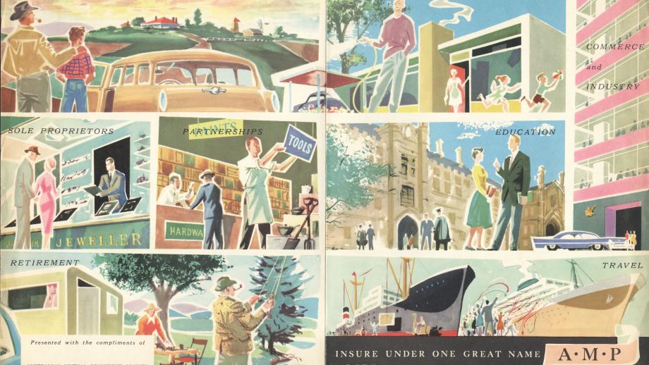 AMP advertising brochure, c. 1960s.