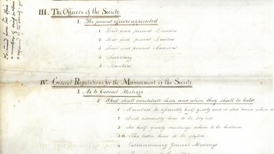 Analysis of the Rules and Regulations of the Australian Mutual Provident Society (N434-1136).