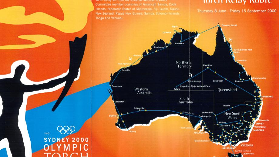 Sydney 2000 Olympic Torch Relay brochure, 2000 (N434-933).