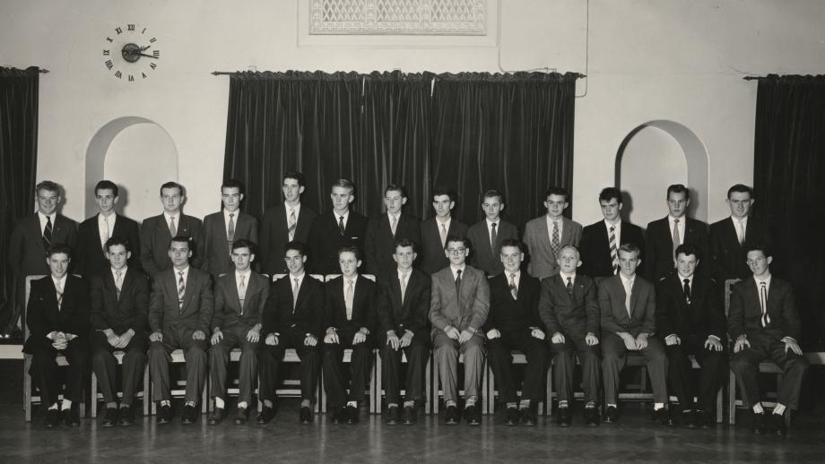 New AMP male staff, Melbourne, Victoria, 1958 (N434-1421). 