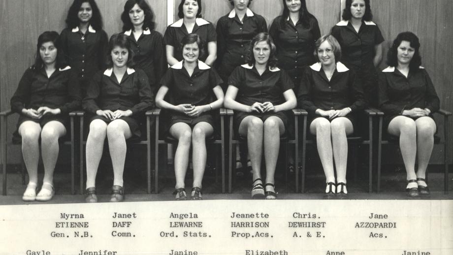 New AMP female staff, 1974 (N434-1421).