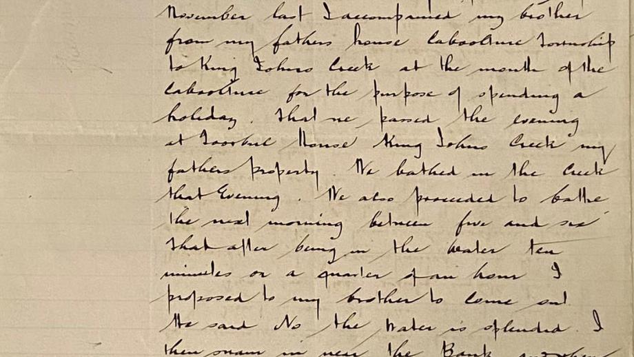 Statement made by Henry Geddes regarding the disappearance of his brother William Goodwin Geddes Jnr, c. 1877 (N434-687).