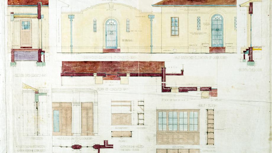 Plan of Laboratory and Sun Telescope (Heliostat), Mount Stromlo Observatory, 28 April 1926.