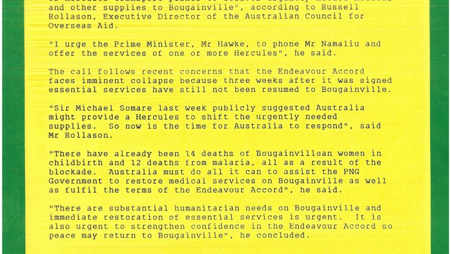 Document, press release