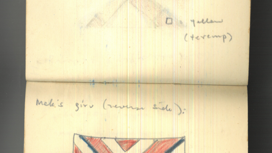 Field note book with drawings