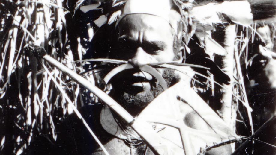 Papua New Guinean man in ceremonial dress