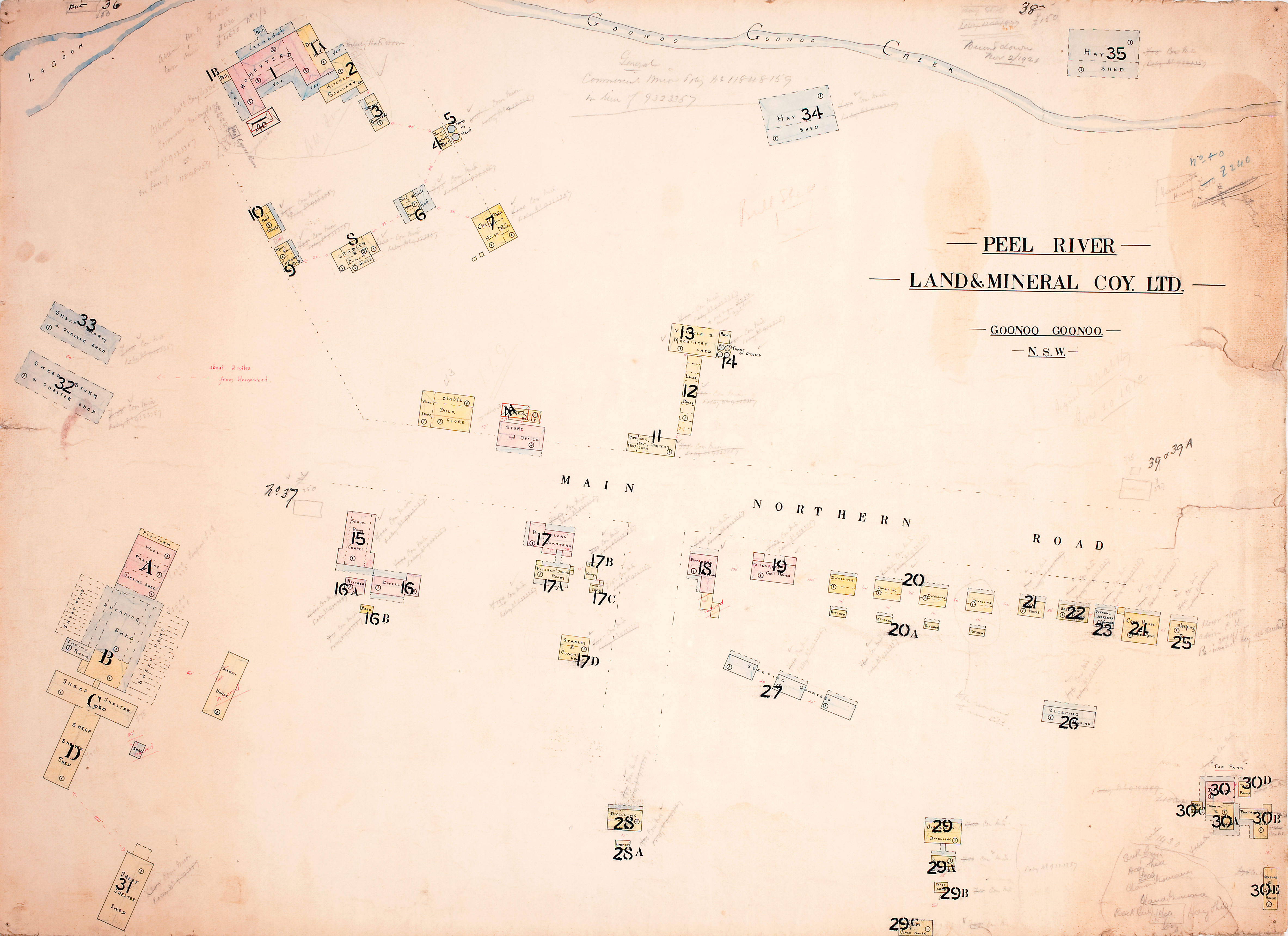 Plan of Goonoo Goonoo, 1920s (A518). 